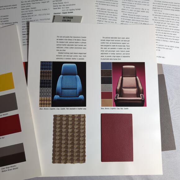 Vintage 1986 Chevrolet Corvette Deluxe Sales Brochure with Envelope - Picture 9 of 13